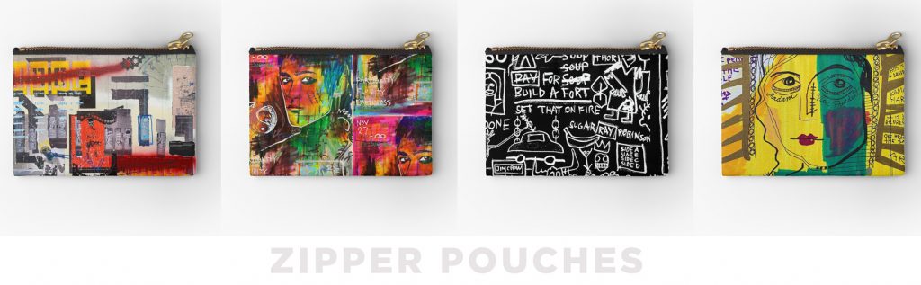 mijumi ART zipper pouches.